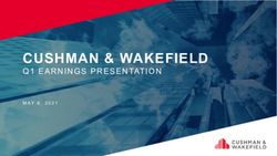 CUSHMAN & WAKEFIELD Q1 EARNINGS PRESENTATION - MAY 6, 2021