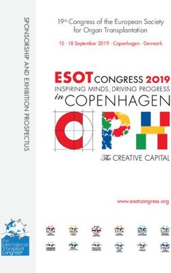 19th Congress of the European Society for Organ Transplantation - www.esotcongress.org - ESOT 2019