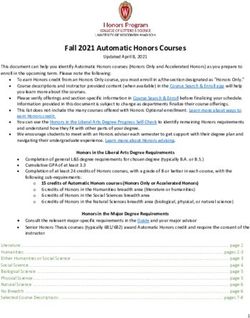 Fall 2021 Automatic Honors Courses