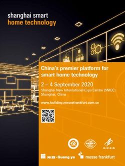 China's premier platform for smart home technology 2 - 4 September 2020 Shanghai New International Expo Centre (SNIEC) Shanghai, China