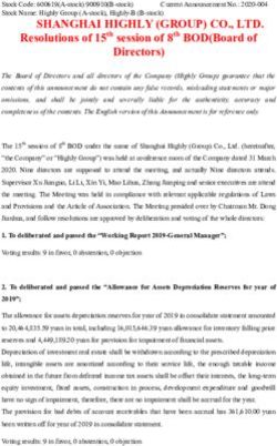 SHANGHAI HIGHLY GROUP CO., LTD - Resolutions of 15th session of 8th BODBoard of