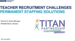 TEACHER RECRUITMENT CHALLENGES PERMANENT STAFFING SOLUTIONS - Paul Hunt, Senior Manager Michelle Storer, Director - Titan Partnership ...