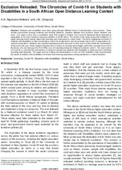 Exclusion Reloaded: The Chronicles of Covid-19 on Students with Disabilities in a South African Open Distance Learning Context - Lifescience Global