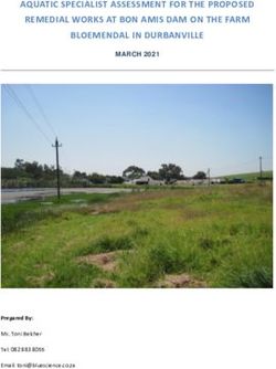 AQUATIC SPECIALIST ASSESSMENT FOR THE PROPOSED REMEDIAL WORKS AT BON AMIS DAM ON THE FARM BLOEMENDAL IN DURBANVILLE - Doug Jeffery Environmental ...