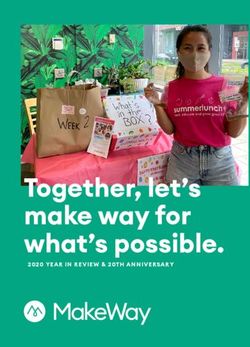 Together, let's make way for what's possible - 2020 YEAR IN REVIEW & 20TH ANNIVERSARY - MakeWay