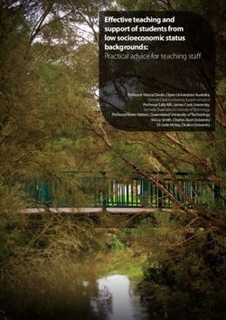 Effective teaching and support of students from low socioeconomic status backgrounds