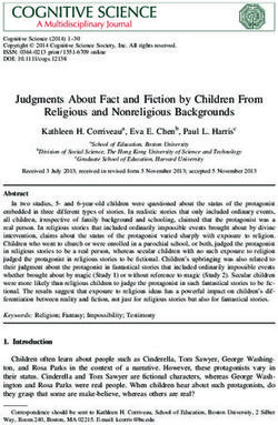 Judgments About Fact and Fiction by Children From Religious and Nonreligious Backgrounds