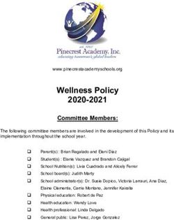Wellness Policy 2020-2021 - Committee Members: Pinecrest Preparatory Academy