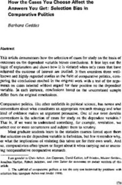 How the Cases You Choose Affect the Answers You Get: Selection Bias in Comparative Politics