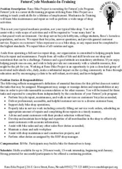 FUTURECYCLE MECHANIC-IN-TRAINING - RENO BIKE PROJECT