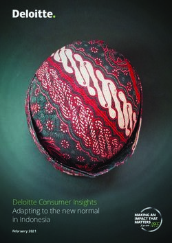 Deloitte Consumer Insights Adapting to the new normal in Indonesia - February 2021