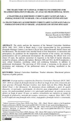 THE TRAJECTORY OF NATIONAL CURRICULUM GUIDELINES FOR TEACHER FORMATION IN BRAZIL: AN ANALYSIS FROM OFFICIAL TEXTS
