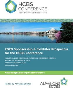 2020 Sponsorship & Exhibitor Prospectus for the HCBS Conference - ADvancingStates.org/hcbsconference