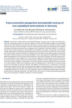 Future economic perspective and potential revenue of non-subsidized wind turbines in Germany - WES