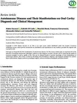 Review Article Autoimmune Diseases and Their Manifestations on Oral Cavity: Diagnosis and Clinical Management