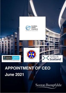 APPOINTMENT OF CEO June 2021 - Saxton Bampfylde