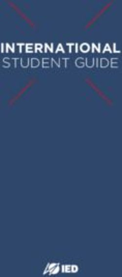 INTERNATIONAL STUDENT GUIDE - Ied
