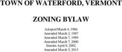 TOWN OF WATERFORD, VERMONT ZONING BYLAW