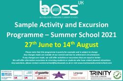 Sample Activity and Excursion Programme - Summer School 2021