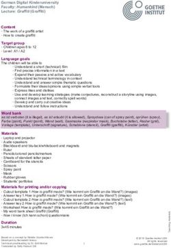 German Digital Kinderuniversity Faculty: Humankind (Mensch) Lecture: Graffiti (Graffiti) Content - Goethe-Institut