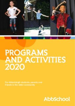 PROGRAMS AND ACTIVITIES 2020 - For Abbotsleigh students, parents and friends in the wider community