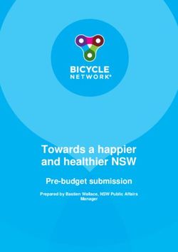 Towards a happier and healthier NSW - Pre-budget submission Prepared by Bastien Wallace, NSW Public Affairs - Bicycle Network