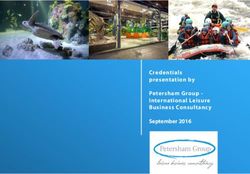 Credentials presentation by Petersham Group - International Leisure Business Consultancy September 2016