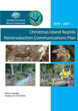 Christmas Island Reptile Reintroduction Communications Plan 2019 - 2021 - Parks Australia Version 3.0 (07/02/20)