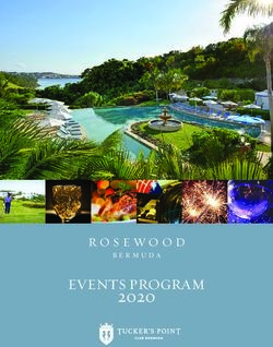 2020 EVENTS PROGRAM - Rosewood Hotels