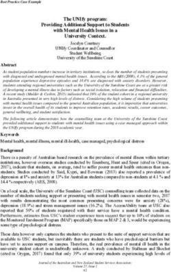 The UNIfy program: Providing Additional Support to Students with Mental Health Issues in a University Context - JANZSSA