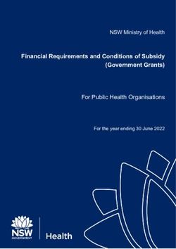 Financial Requirements and Conditions of Subsidy (Government Grants) - NSW Ministry of Health - NSW Health