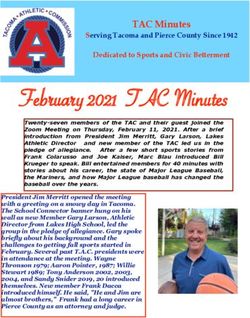 February 2021 TAC Minutes - TAC Minutes Serving Tacoma and Pierce County Since 1942 - Tacoma Athletic Commission