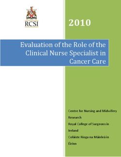 2010 Evaluation of the Role of the Clinical Nurse Specialist in Cancer Care - Centre for Nursing and Midwifery