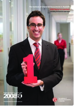The Institute of Chartered Accountants in Australia 2008 Report to members