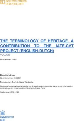 THE TERMINOLOGY OF HERITAGE. A CONTRIBUTION TO THE IATE-CVT PROJECT (ENGLISH-DUTCH)