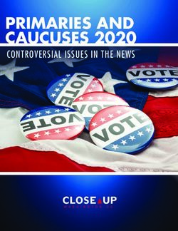 PRIMARIES AND CAUCUSES 2020 - CONTROVERSIAL ISSUES IN THE NEWS - Close Up Foundation
