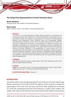 The Skripal Case Representation in Czech Television News Renáta Sedláková