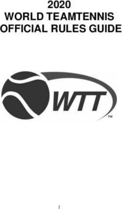 WORLD TEAMTENNIS OFFICIAL RULES GUIDE 2020 - WTT.com
