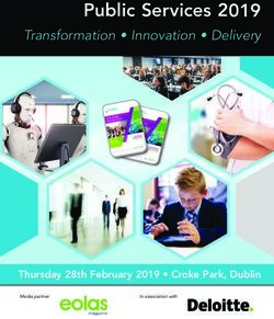 Public Services 2019 Transformation Innovation Delivery - Thursday 28th February 2019 Croke Park, Dublin