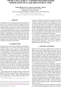 "MUSICA SULL'ACQUA": A MOTION TRACKING BASED SONIFICATION OF AN AQUARIUM IN REAL TIME