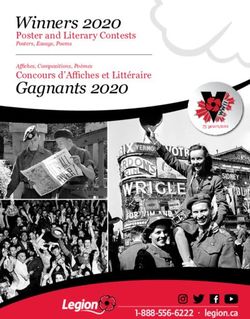 Winners 2020 Poster and Literary Contests Posters, Essays, Poems - Gagnants 2020 - The Royal Canadian Legion
