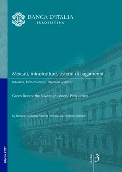 R 3 - Mercati, infrastrutture, sistemi di pagamento Green Bonds: the Sovereign Issuers' Perspective - Banca d'Italia