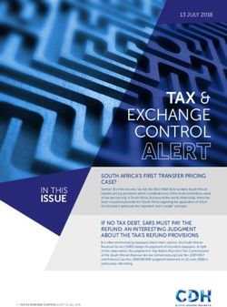 TAX & EXCHANGE CONTROL - Cliffe Dekker Hofmeyr