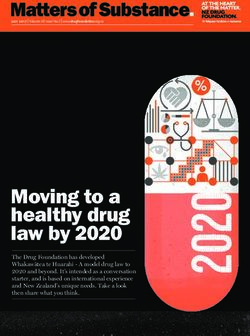 Moving to a healthy drug law by 2020 - MattersofSubstance - NZ Drug Foundation