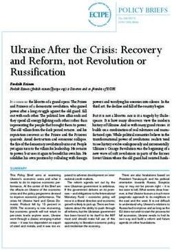 Ukraine After the Crisis: Recovery and Reform, not Revolution or Russification