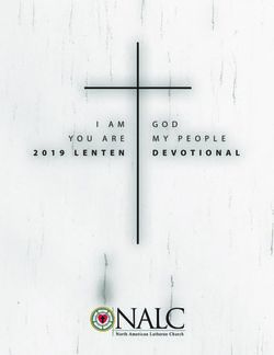 Lenten Devotional 2019 - I Am God - You are my People - North American Lutheran Church