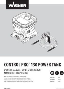 CONTROL PRO 130 POWER TANK - OWNER'S MANUAL GUIDE D'UTILISATION MANUAL DEL PROPIETARIO - Wagner