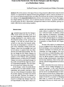 Tears in the patchwork: the Sochi olympics and the display of a multiethnic nation