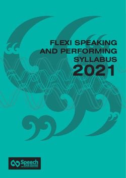 2021 FLEXI SPEAKING AND PERFORMING SYLLABUS