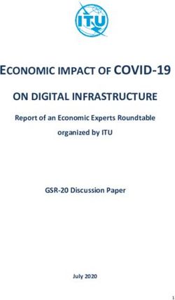 ECONOMIC IMPACT OF COVID-19 ON DIGITAL INFRASTRUCTURE - Report of an Economic Experts Roundtable - ITU